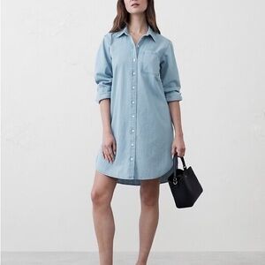 Banana Republic Factory Chambray mini Denim Shirt Dress